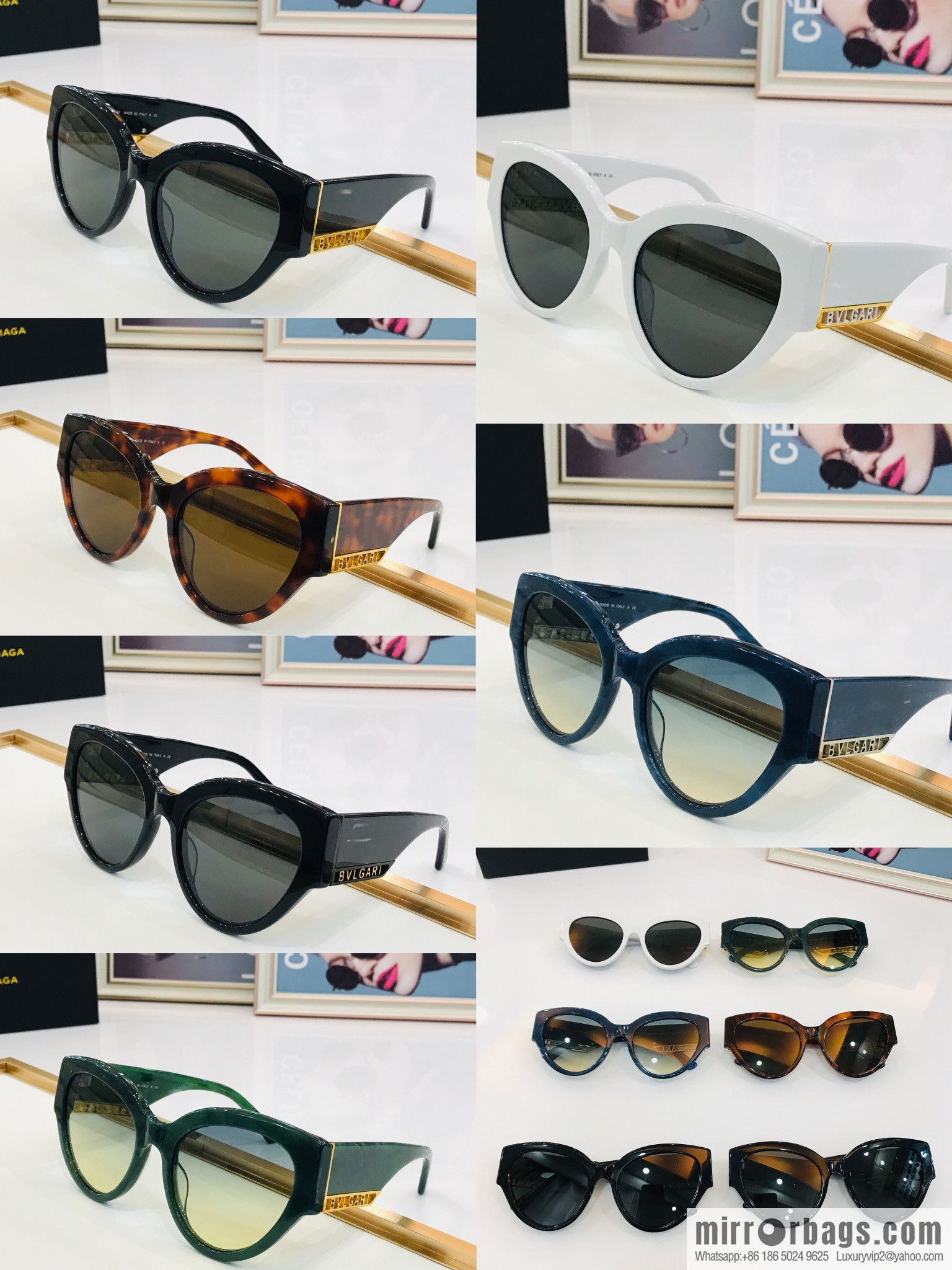 BVLGARI Unique temple Unisex sunglasses