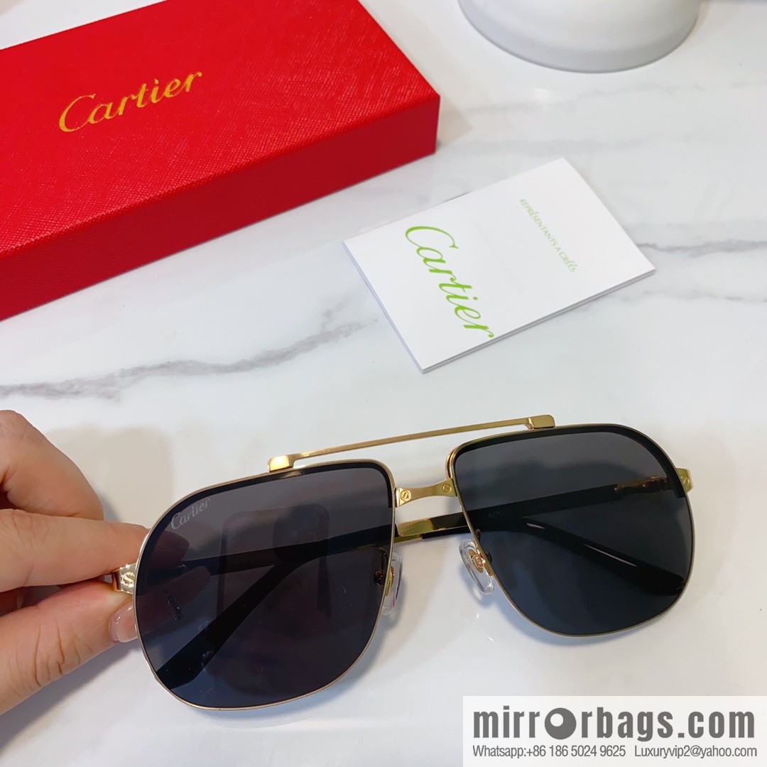 Cartier Cartier half-frame unisex sunglasses