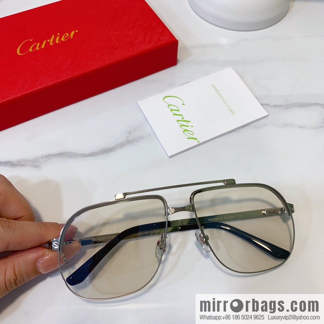 Cartier Cartier half-frame unisex sunglasses