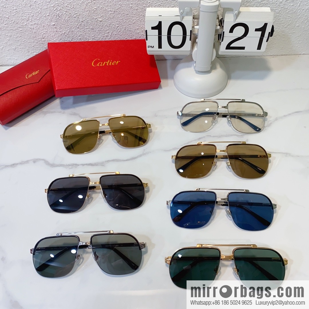 Cartier Cartier half-frame unisex sunglasses