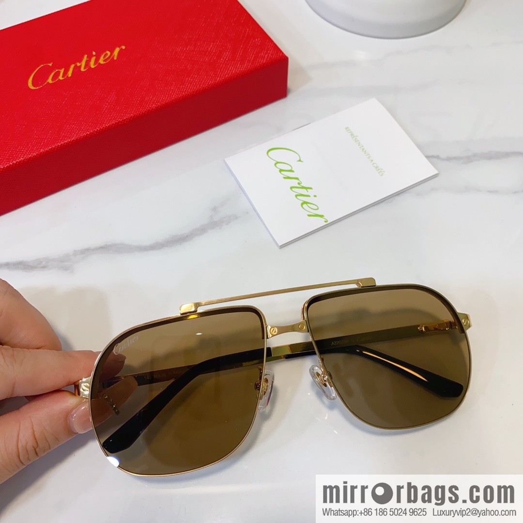 Cartier Cartier half-frame unisex sunglasses
