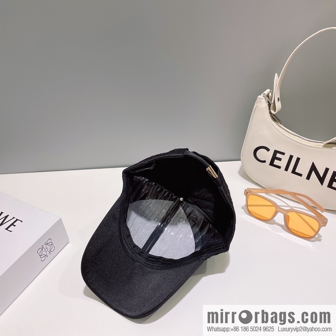 Dior full diamond logo unisex baseball cap