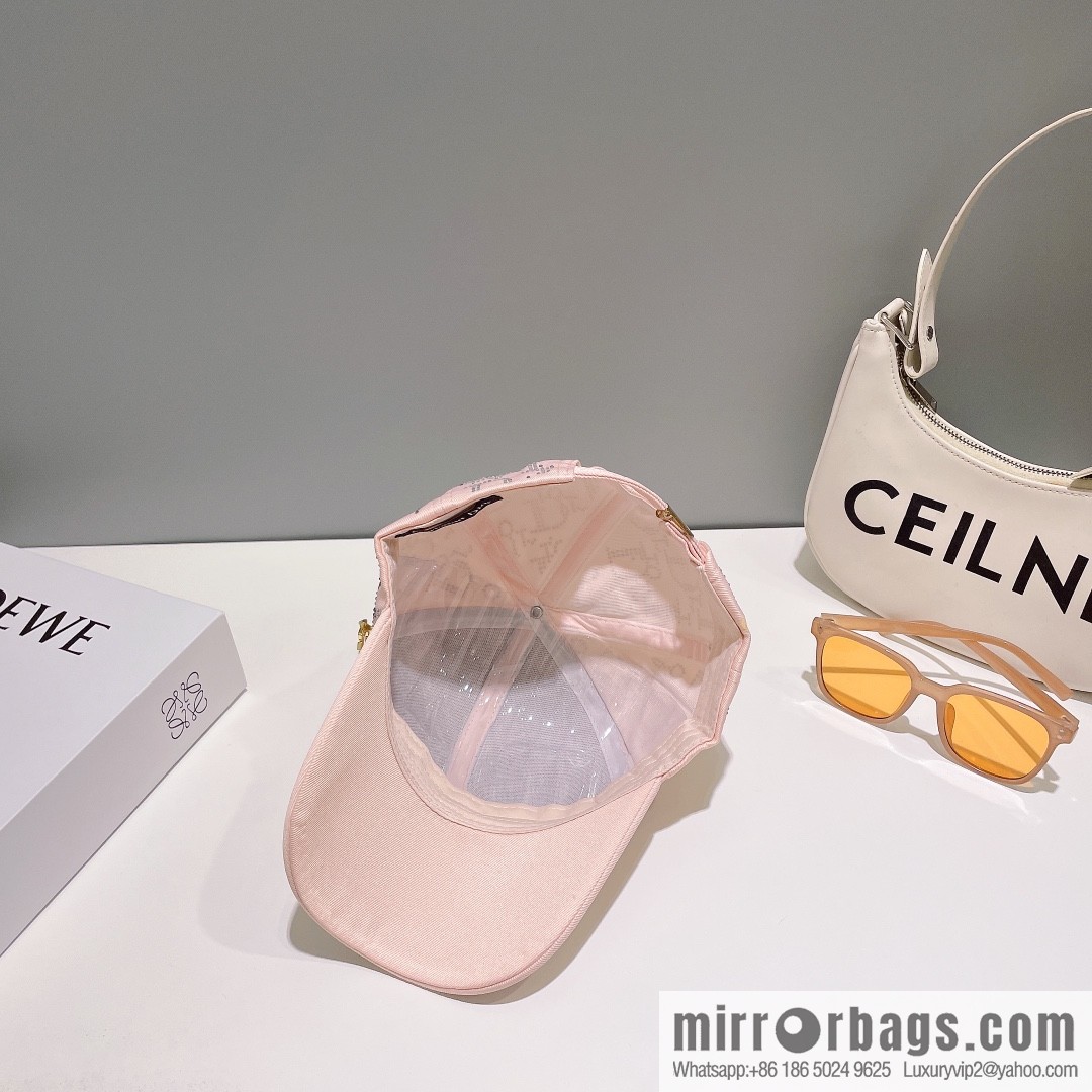 Dior full diamond logo unisex baseball cap