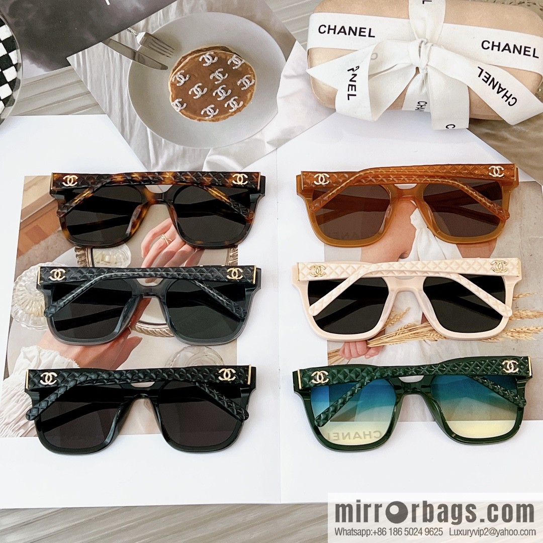 Chanel single logo mirror sunglasses