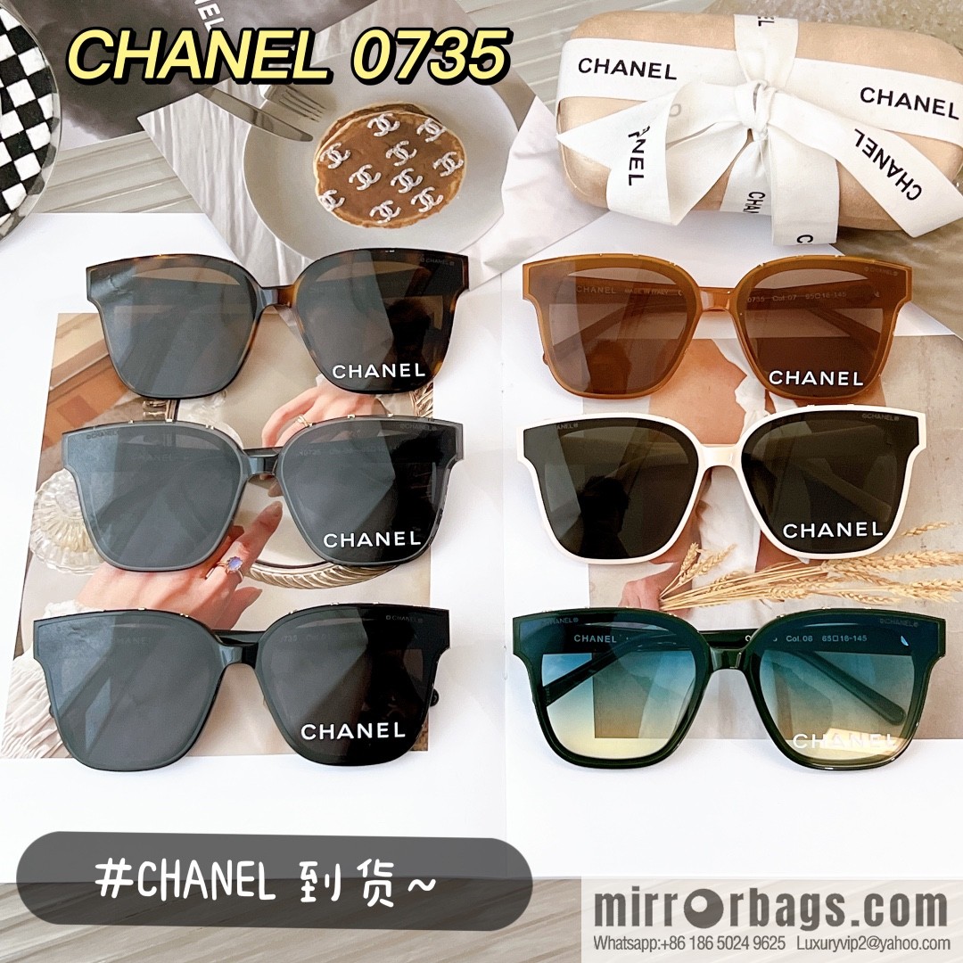 Chanel single logo mirror sunglasses