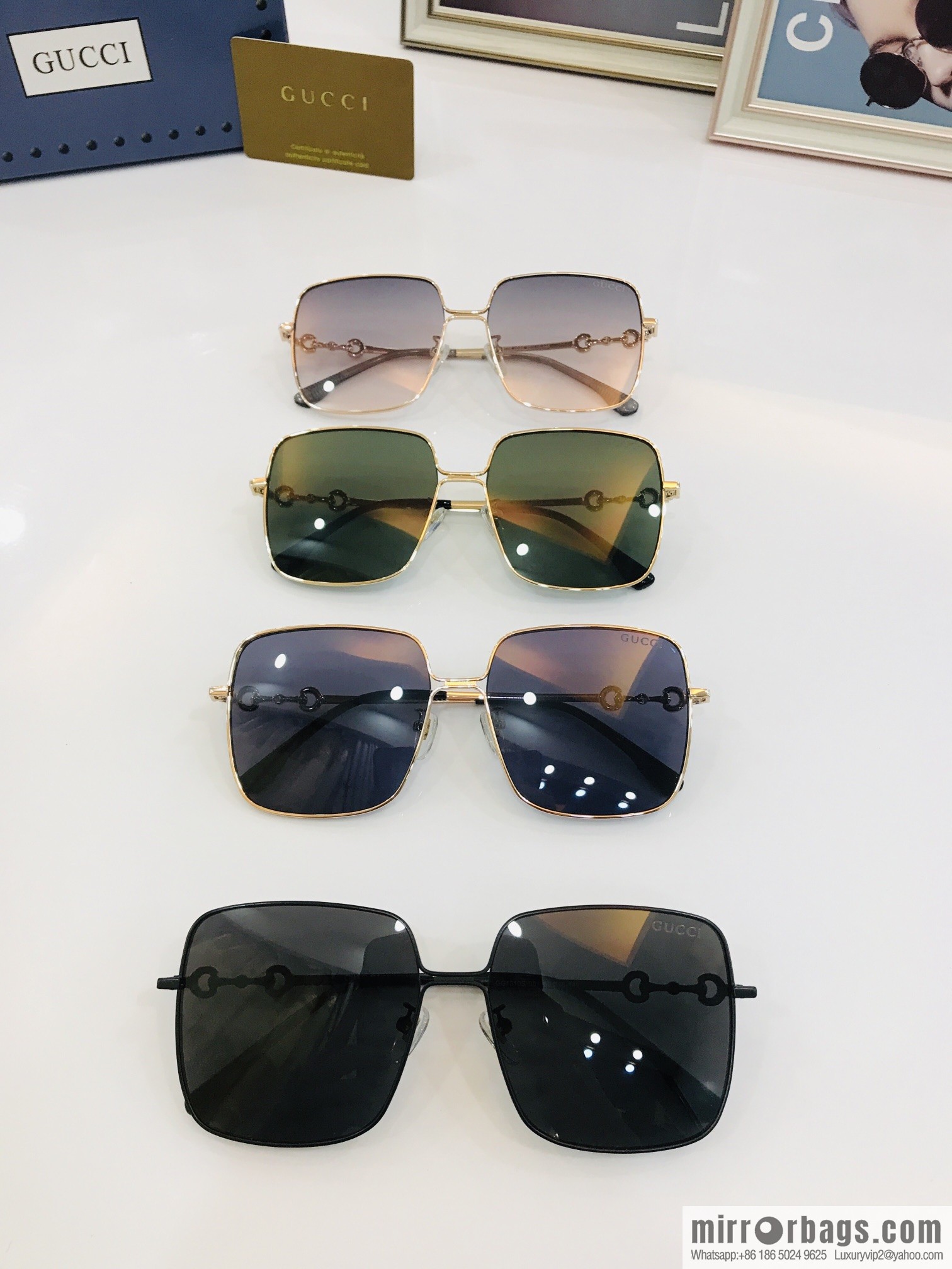 GUCCI Gucci Metal Frame Unisex Sunglasses