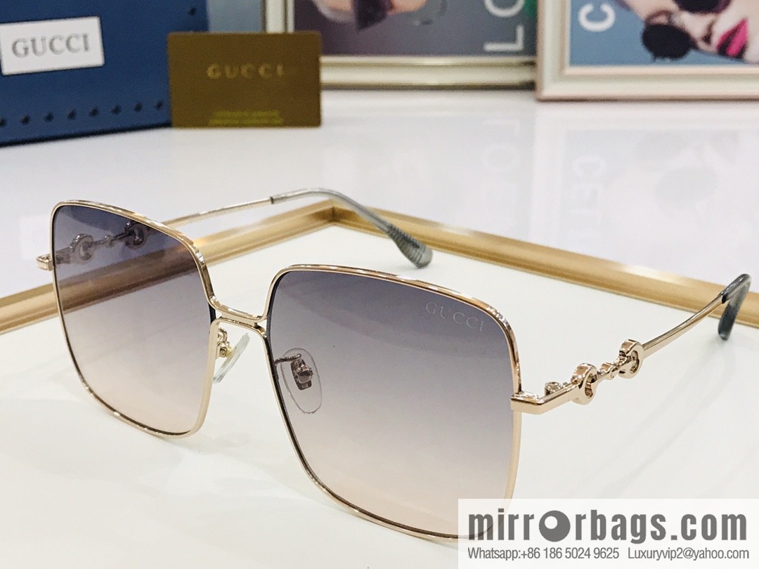 GUCCI Gucci Metal Frame Unisex Sunglasses