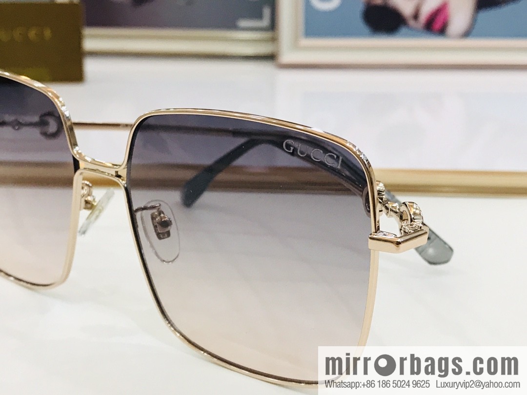 GUCCI Gucci Metal Frame Unisex Sunglasses