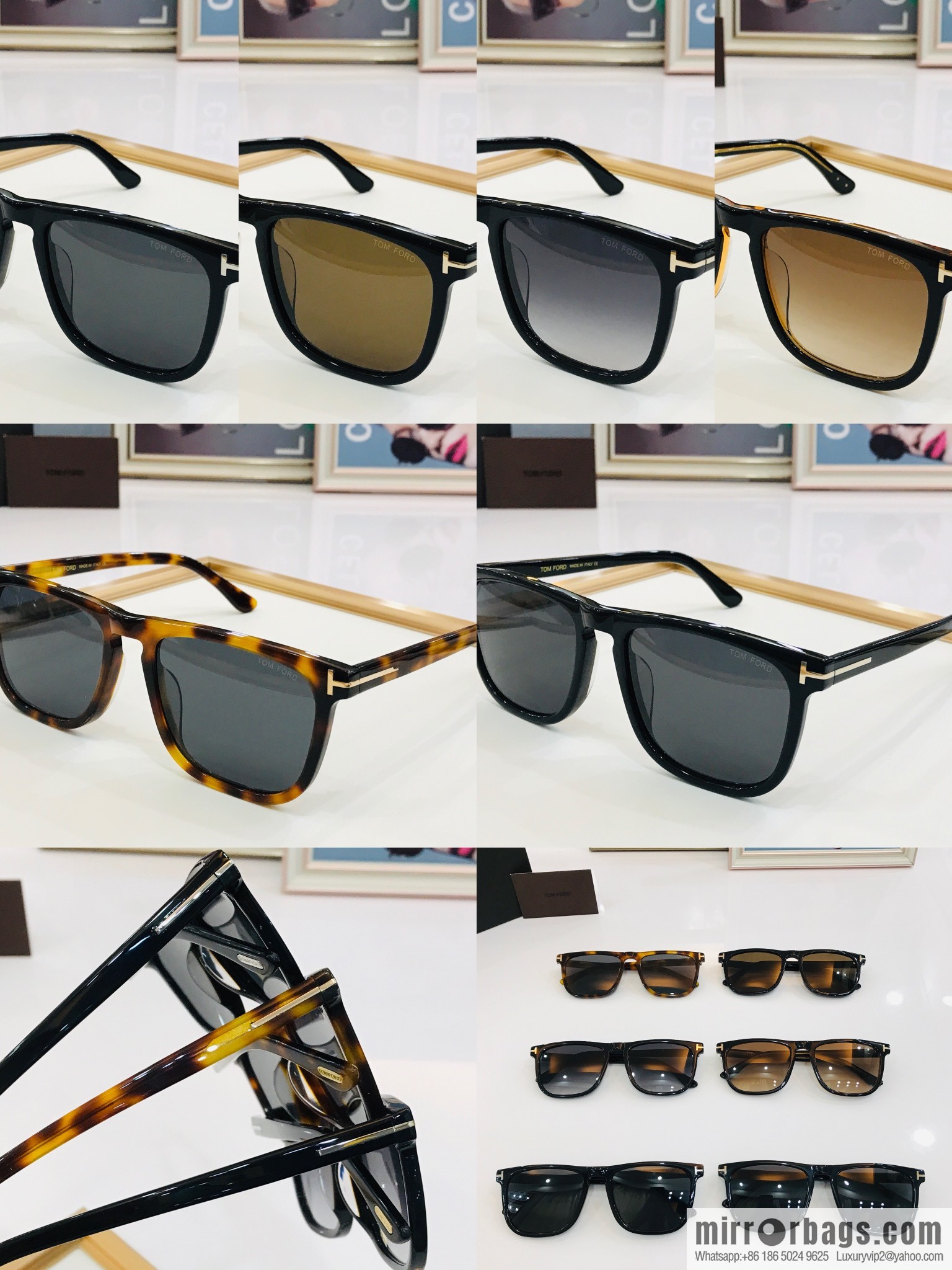TOM FORD Tom Ford Plate Frame Unisex Sunglasses