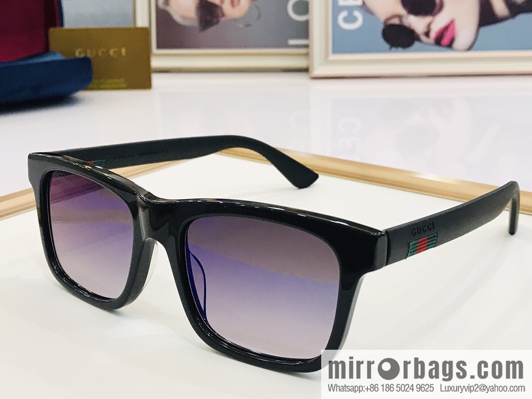 GUCCI Gucci Plate Frame Men's Sunglasses