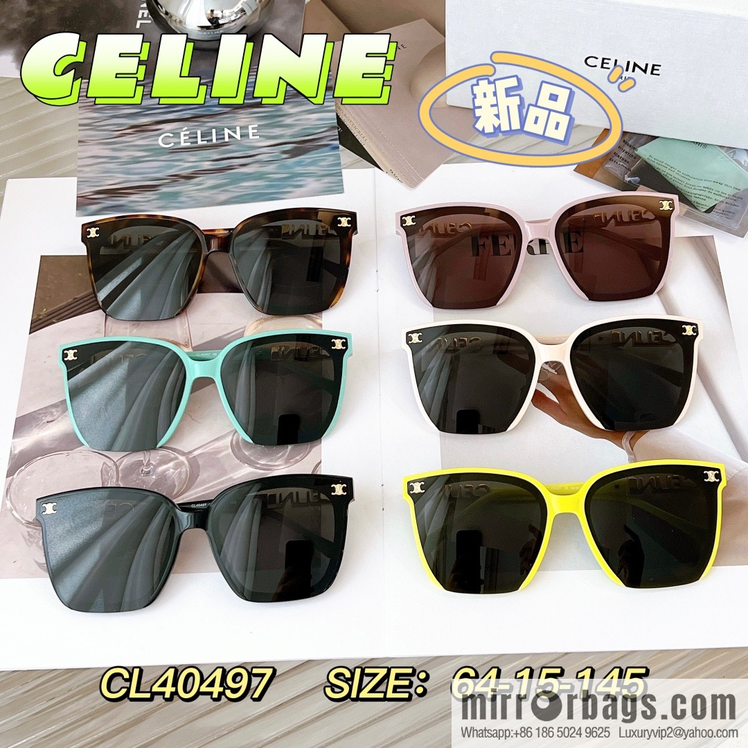 CELINE one-piece logo temple women's sunglasses