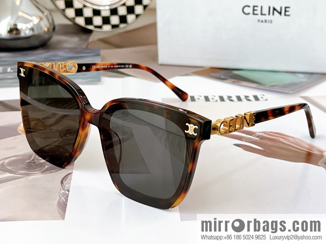 CELINE one-piece logo temple women's sunglasses