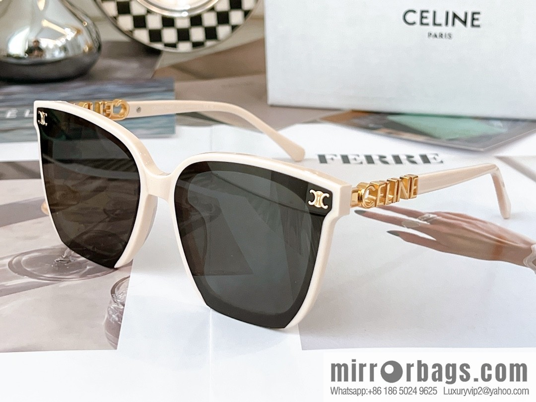 CELINE one-piece logo temple women's sunglasses