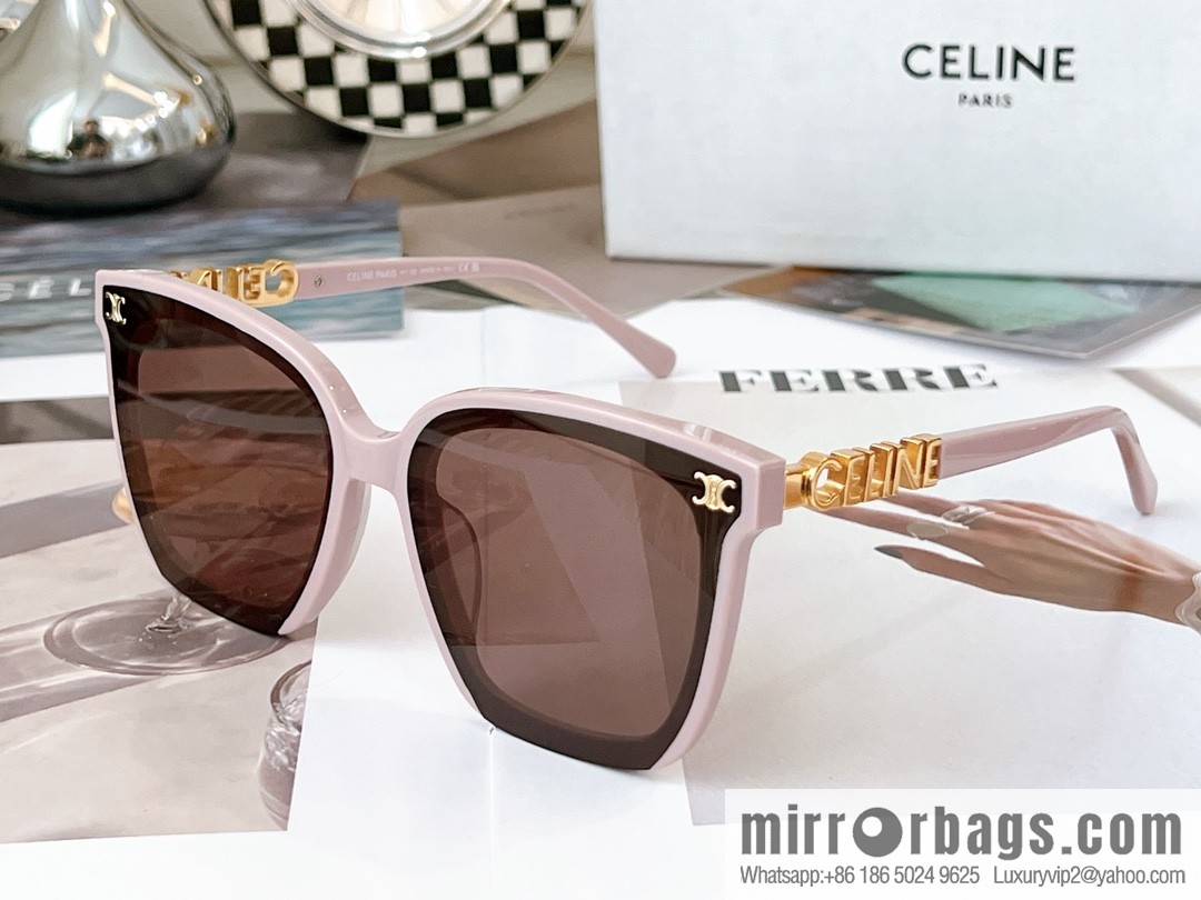 CELINE one-piece logo temple women's sunglasses