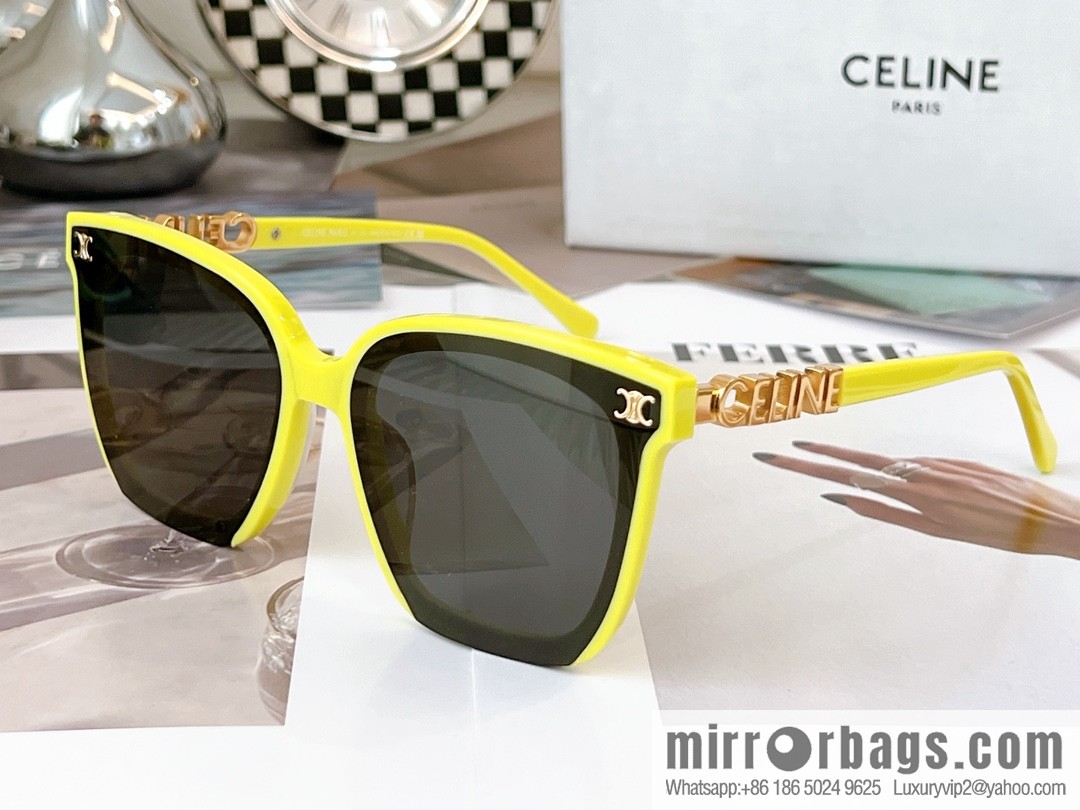 CELINE one-piece logo temple women's sunglasses