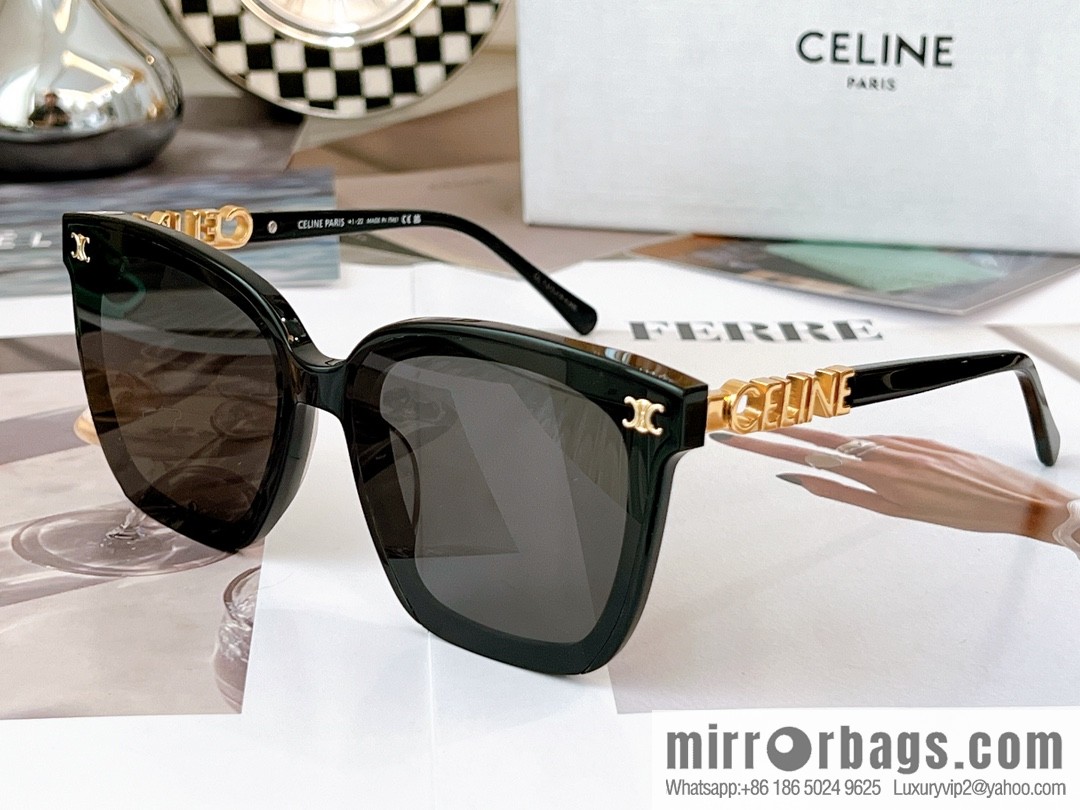 CELINE one-piece logo temple women's sunglasses