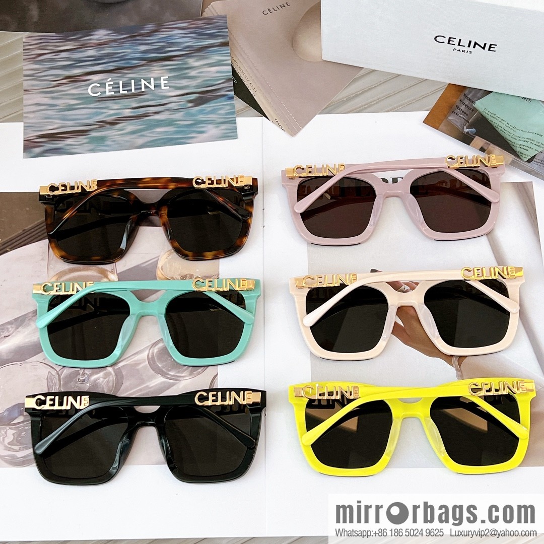 CELINE one-piece logo temple women's sunglasses