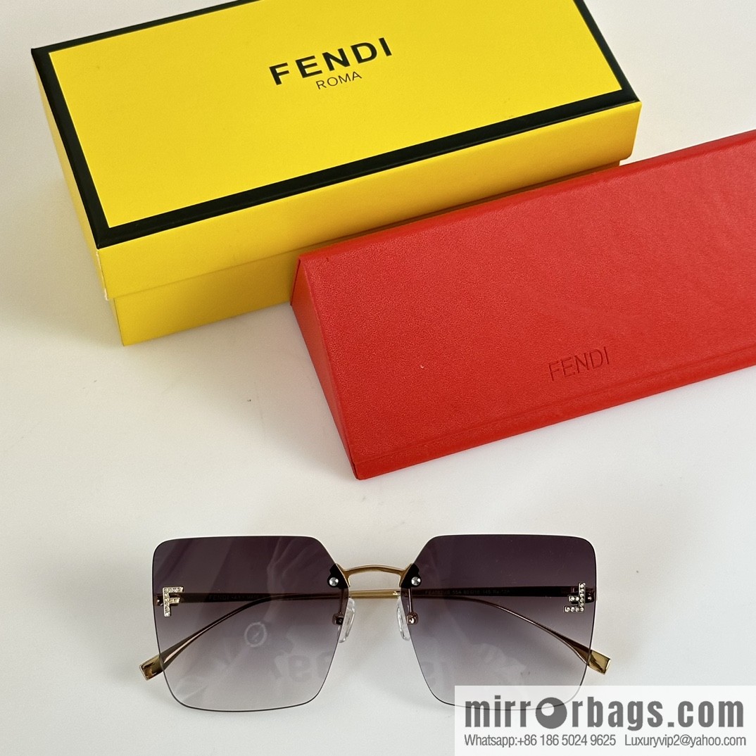 Fendi frameless square sunglasses