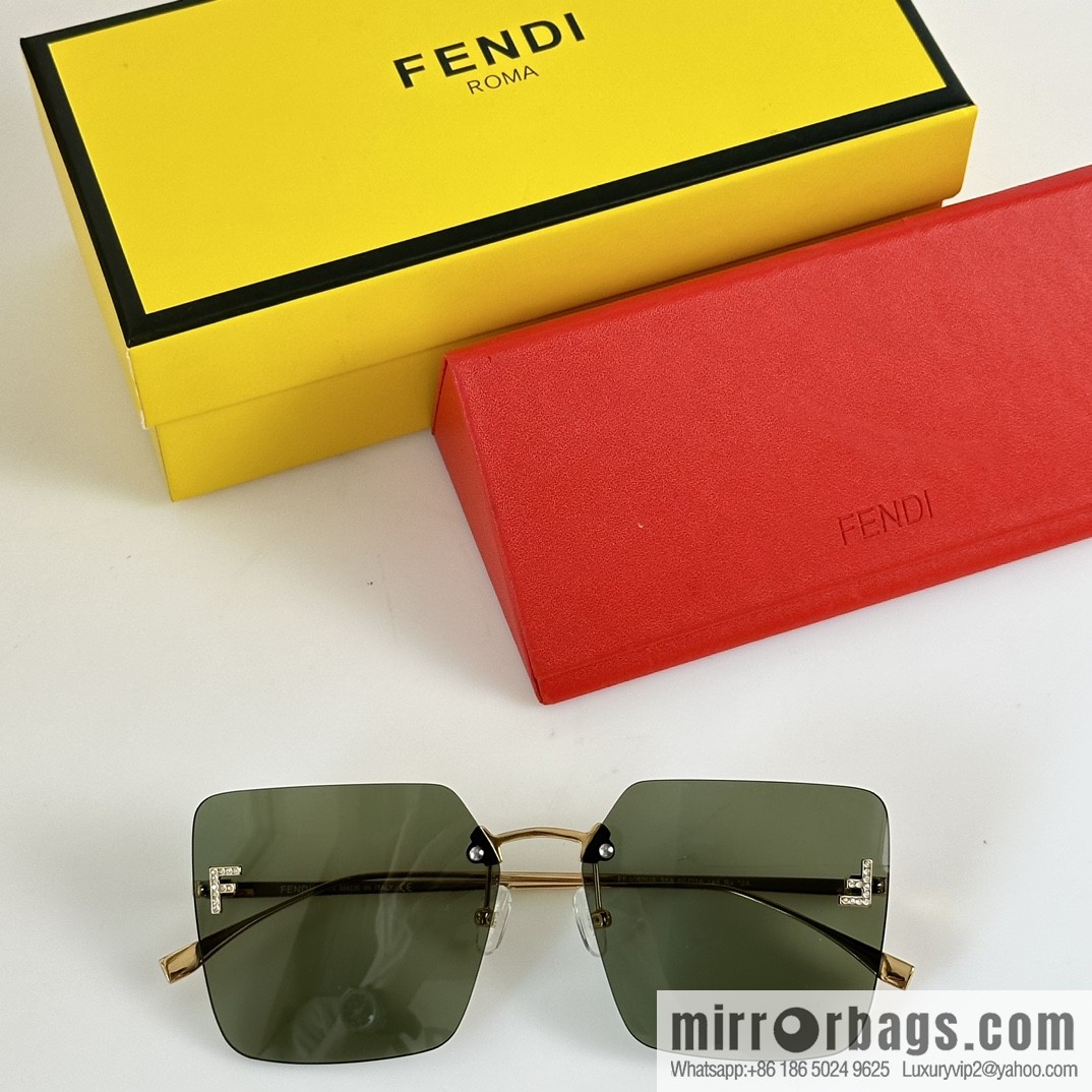 Fendi frameless square sunglasses