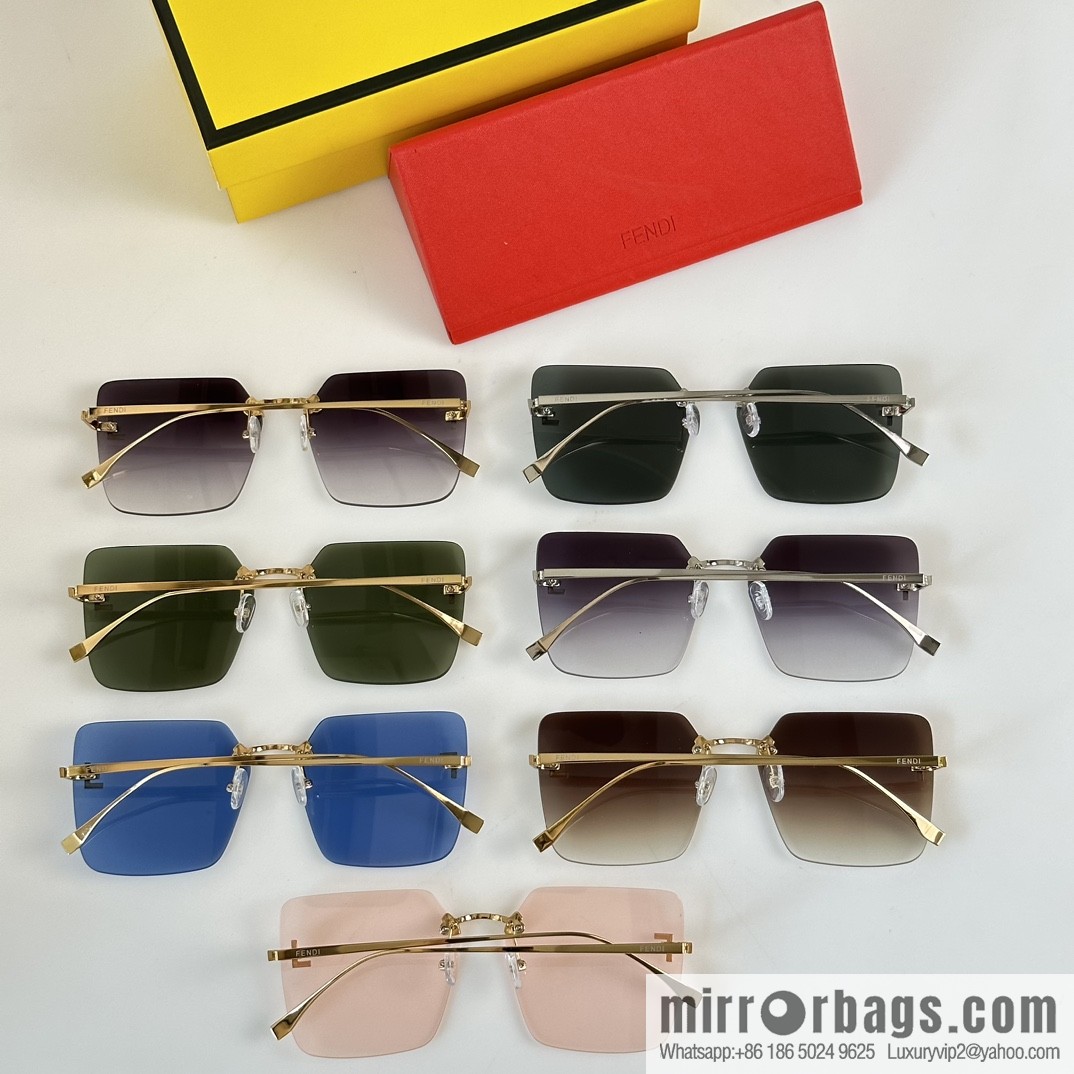 Fendi frameless square sunglasses