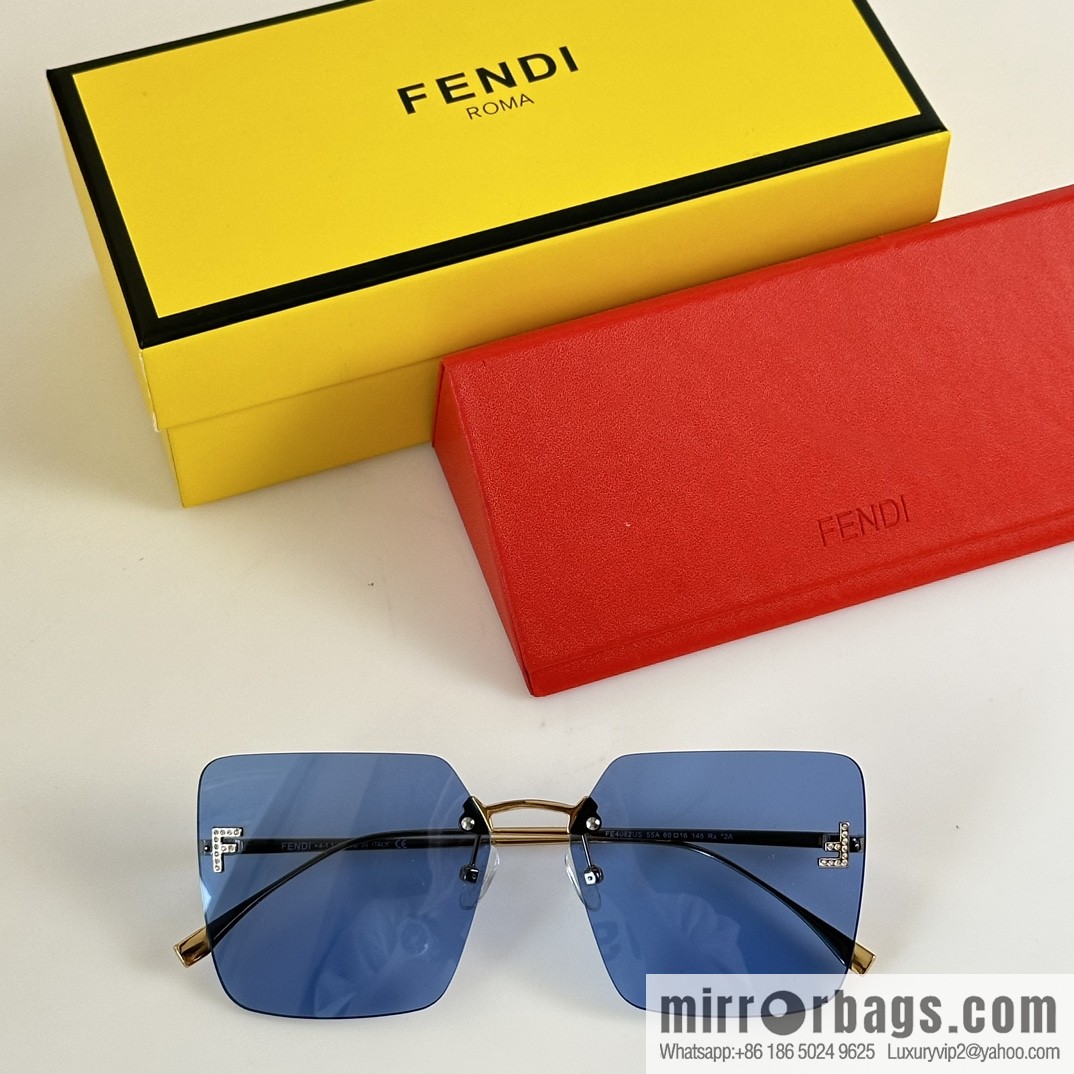 Fendi frameless square sunglasses