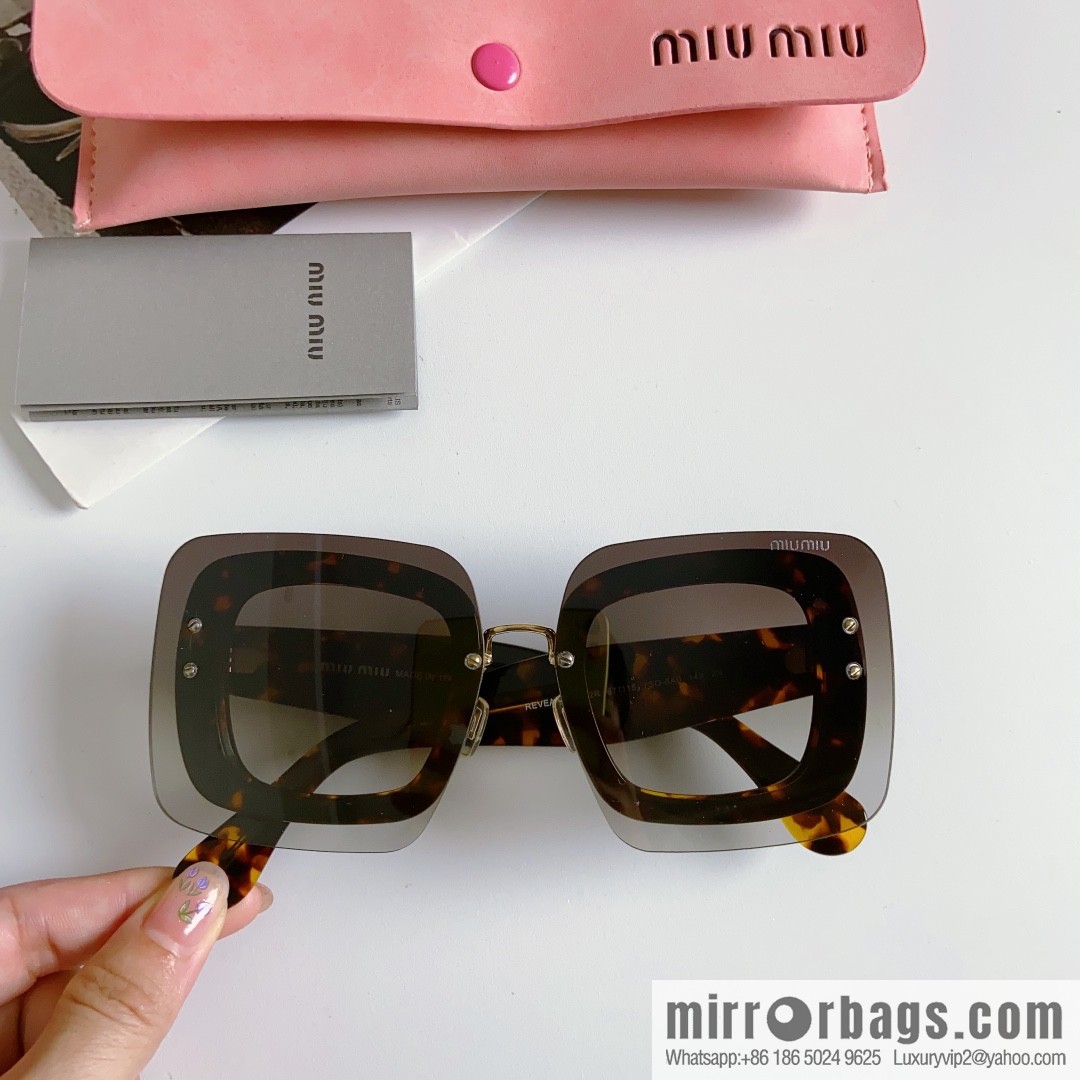 MIUMIU Miu flash piece square frame large frame women's sunglasses