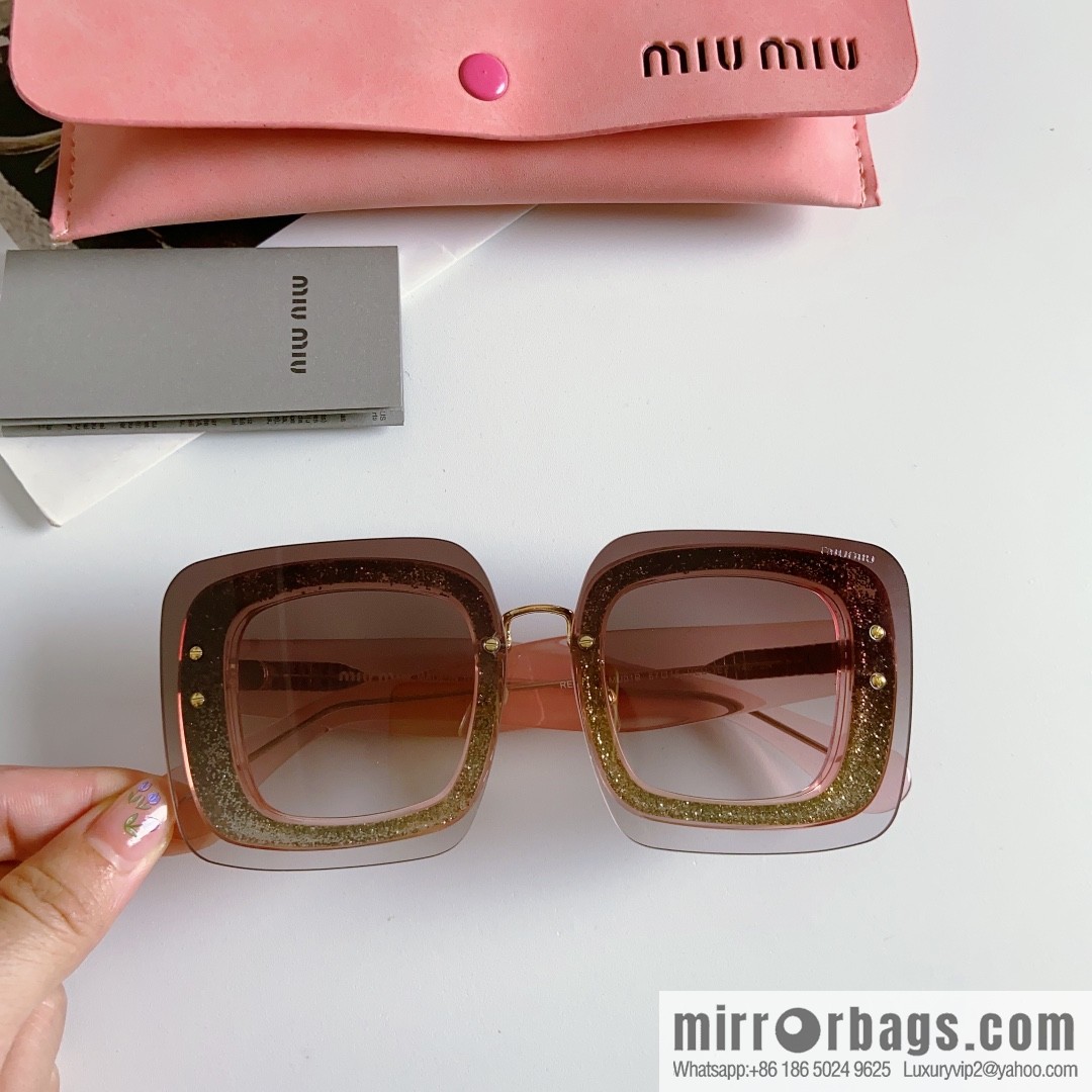 MIUMIU Miu flash piece square frame large frame women's sunglasses
