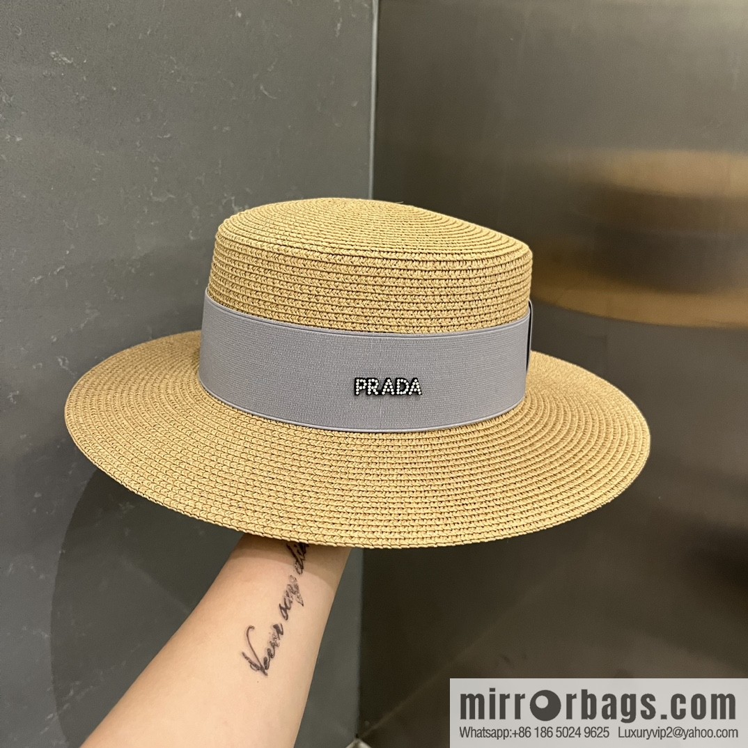 Prada new flat top top hat