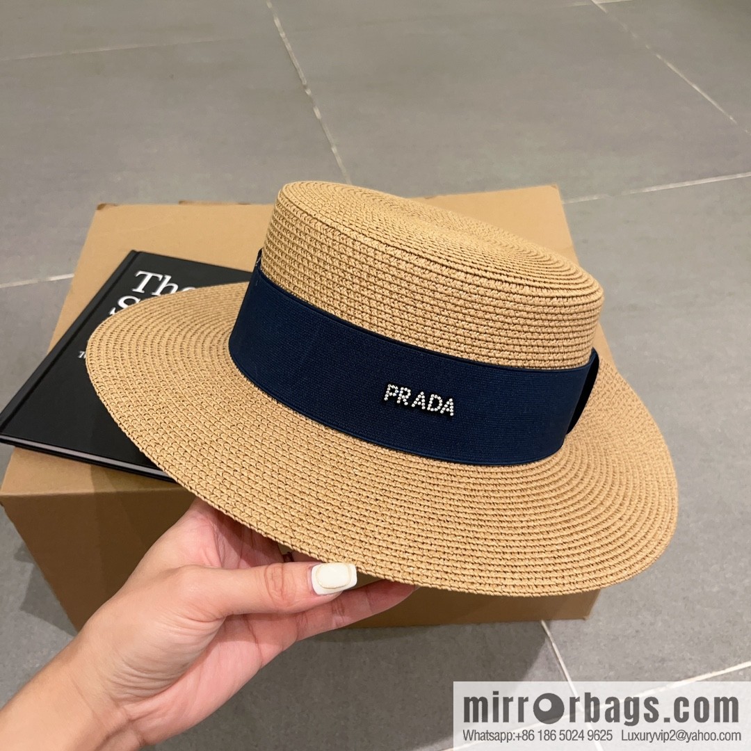 Prada new flat top top hat