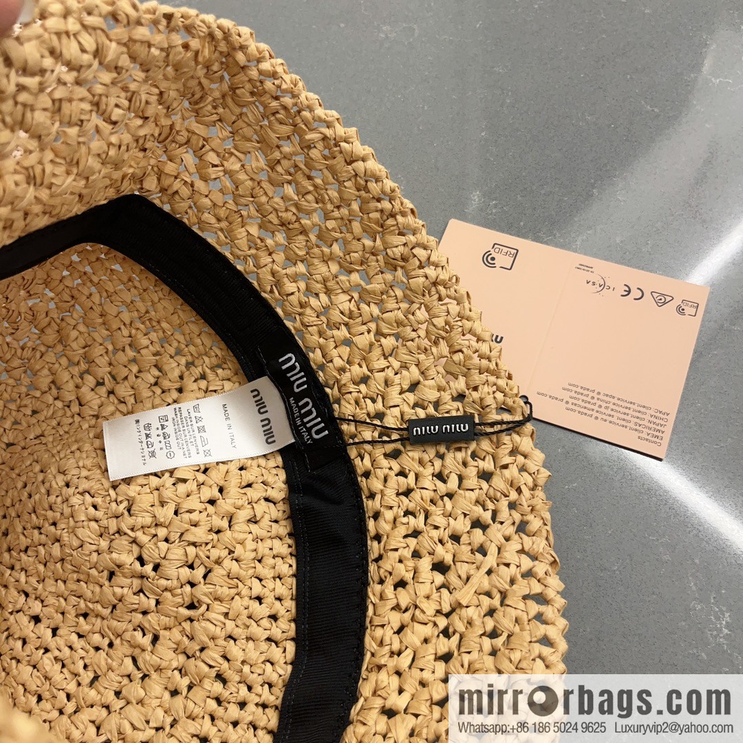 MIUMIU Miu Miu 2023 New Lafite Straw Hat