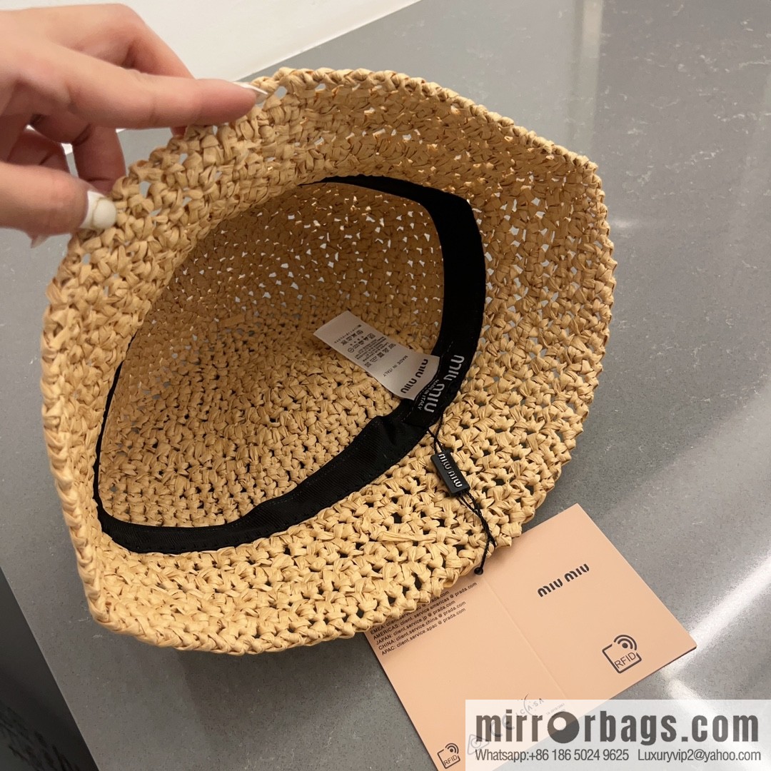 MIUMIU Miu Miu 2023 New Lafite Straw Hat