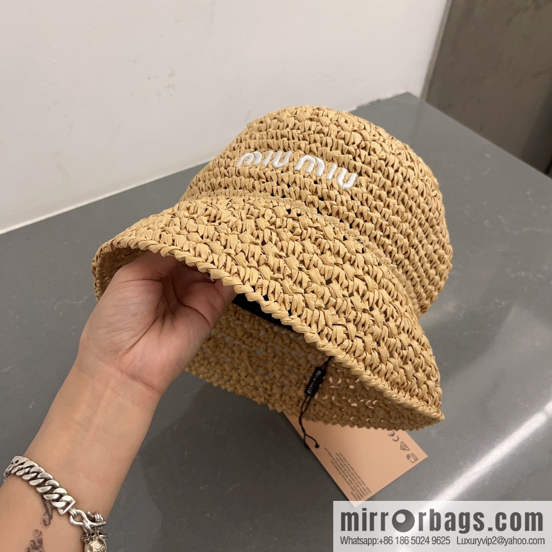 MIUMIU Miu Miu 2023 New Lafite Straw Hat