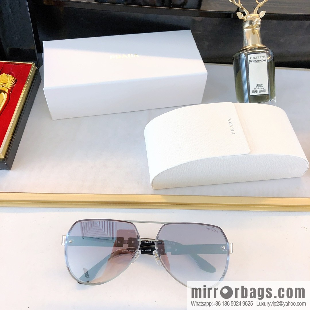 PRADA Prada letter logo temple diamond three-dimensional cut lens sunglasses