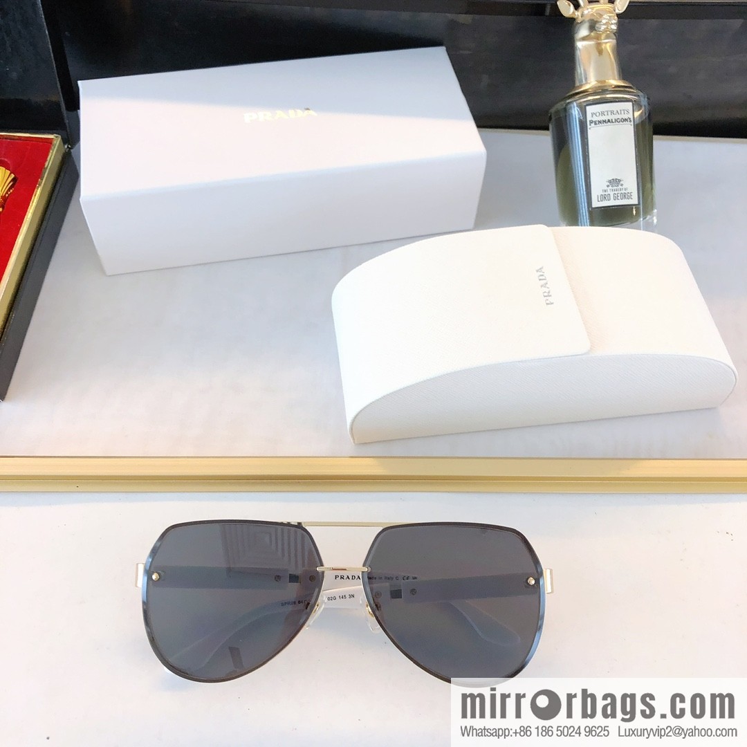 PRADA Prada letter logo temple diamond three-dimensional cut lens sunglasses