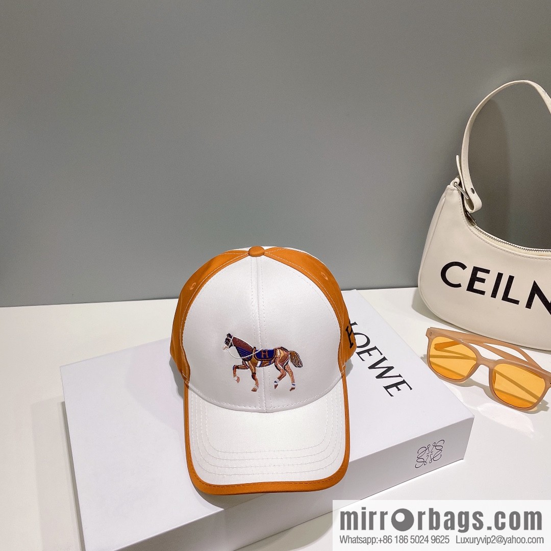 Hermes Hermes color matching H latest original baseball cap