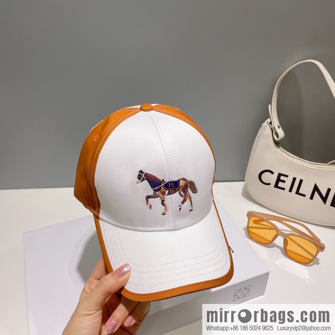 Hermes Hermes color matching H latest original baseball cap