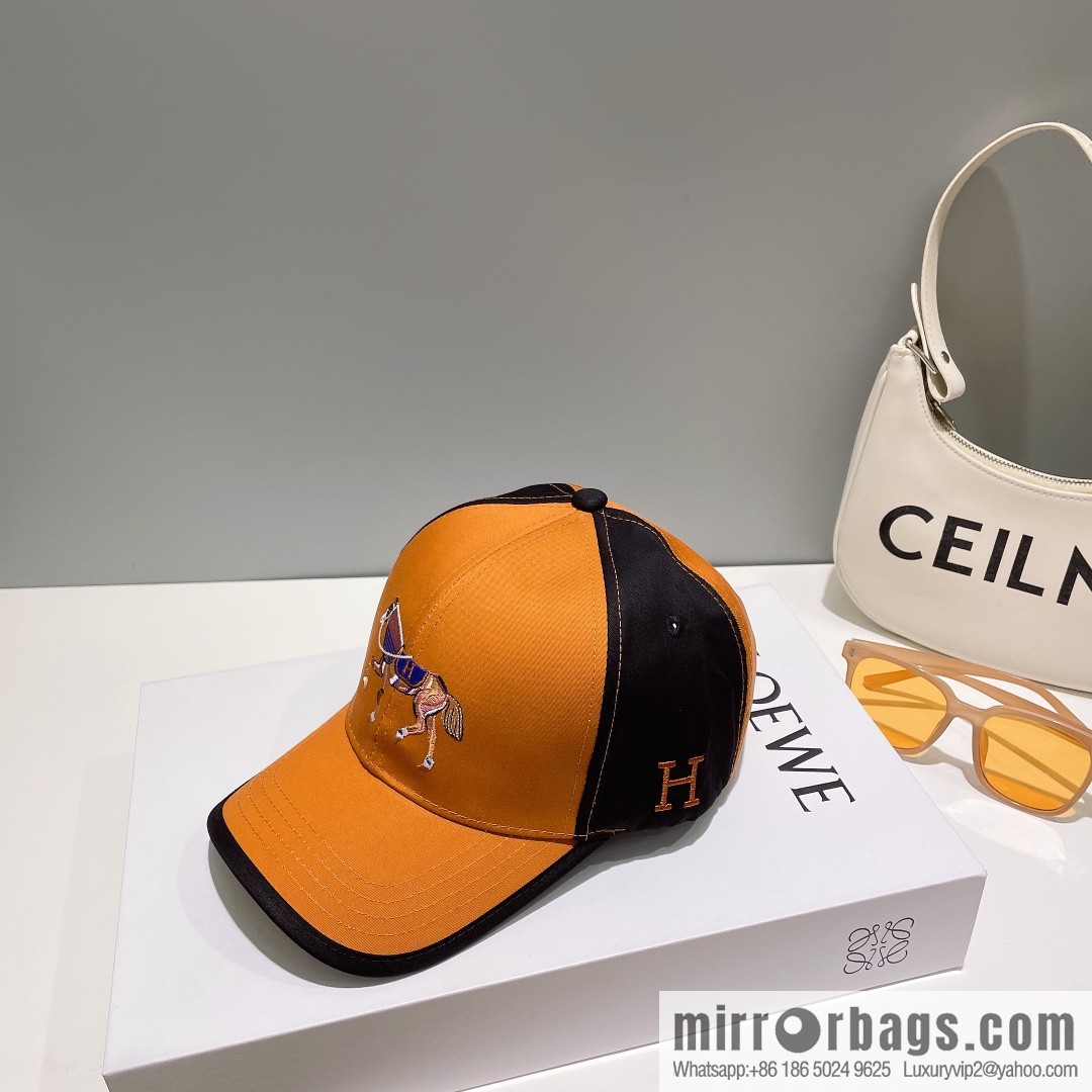 Hermes Hermes color matching H latest original baseball cap