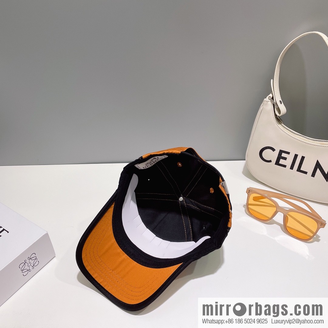 Hermes Hermes color matching H latest original baseball cap