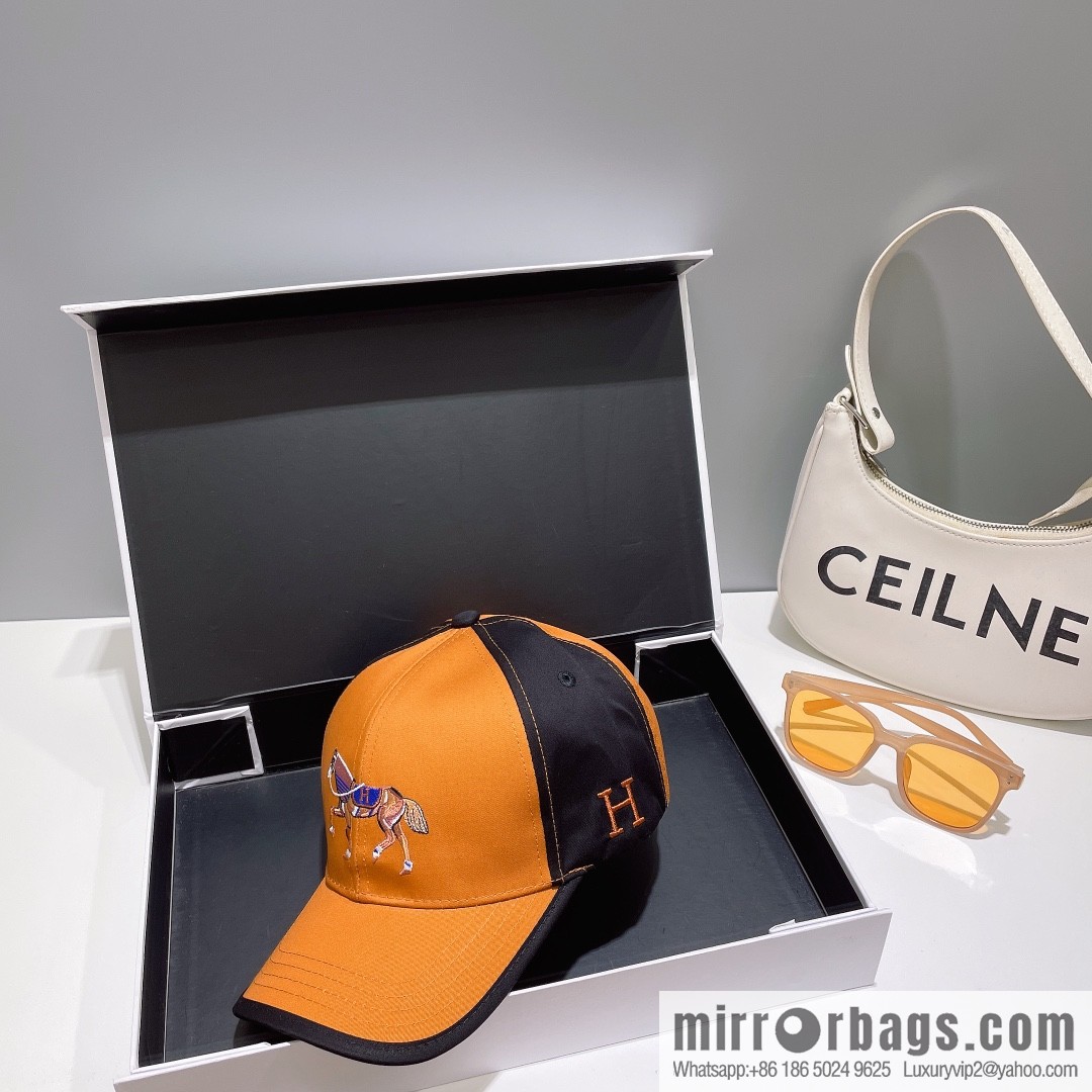 Hermes Hermes color matching H latest original baseball cap
