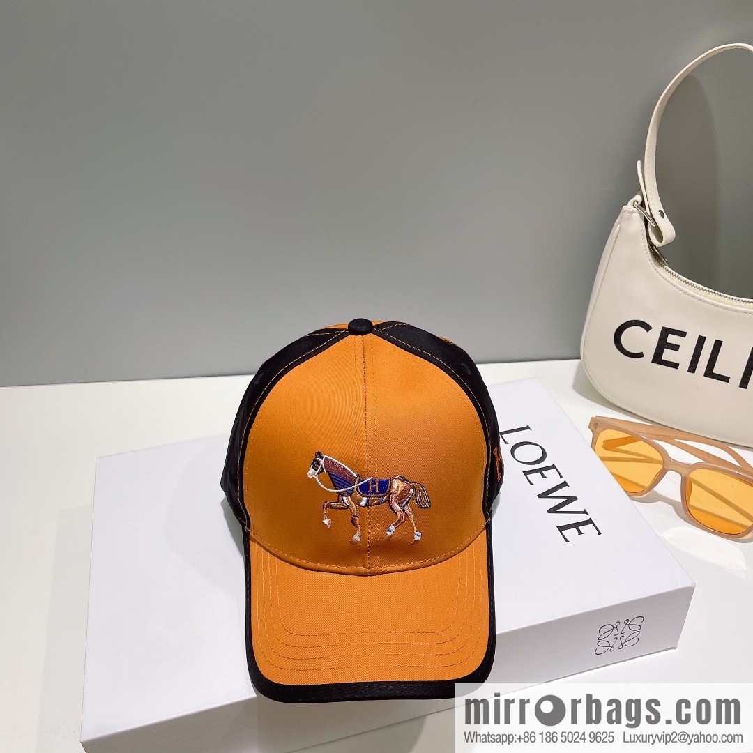 Hermes Hermes color matching H latest original baseball cap