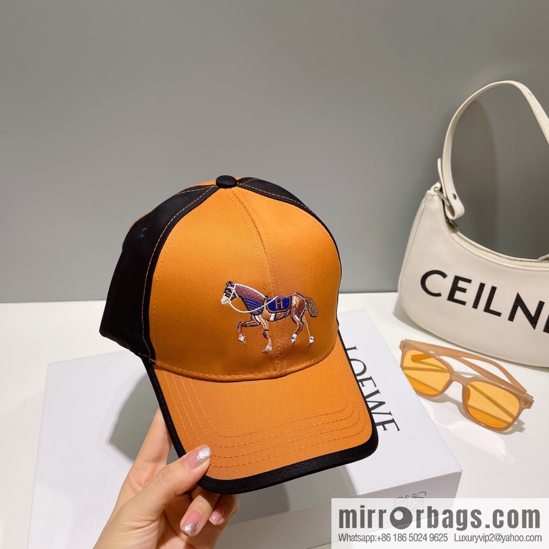 Hermes Hermes color matching H latest original baseball cap