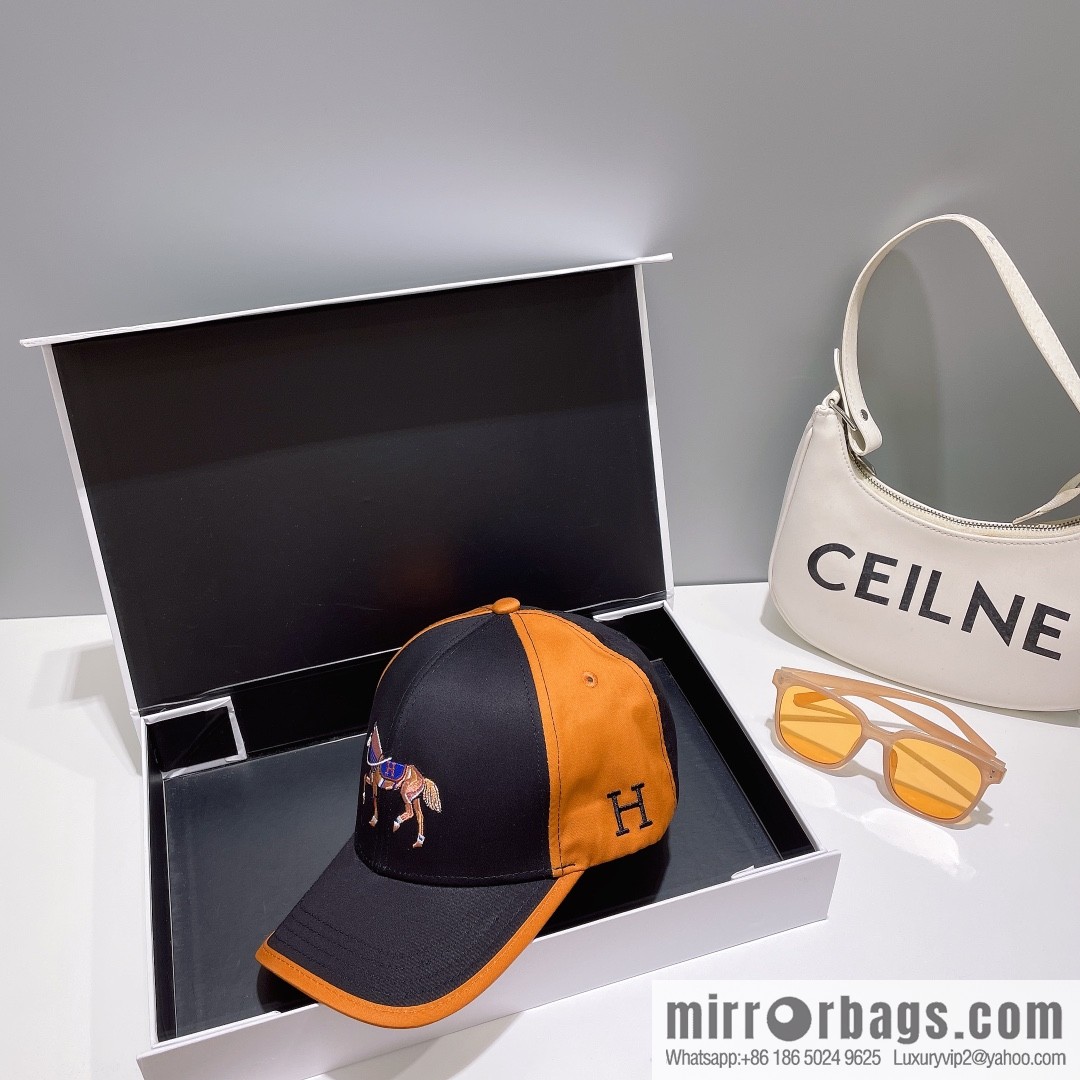 Hermes Hermes color matching H latest original baseball cap