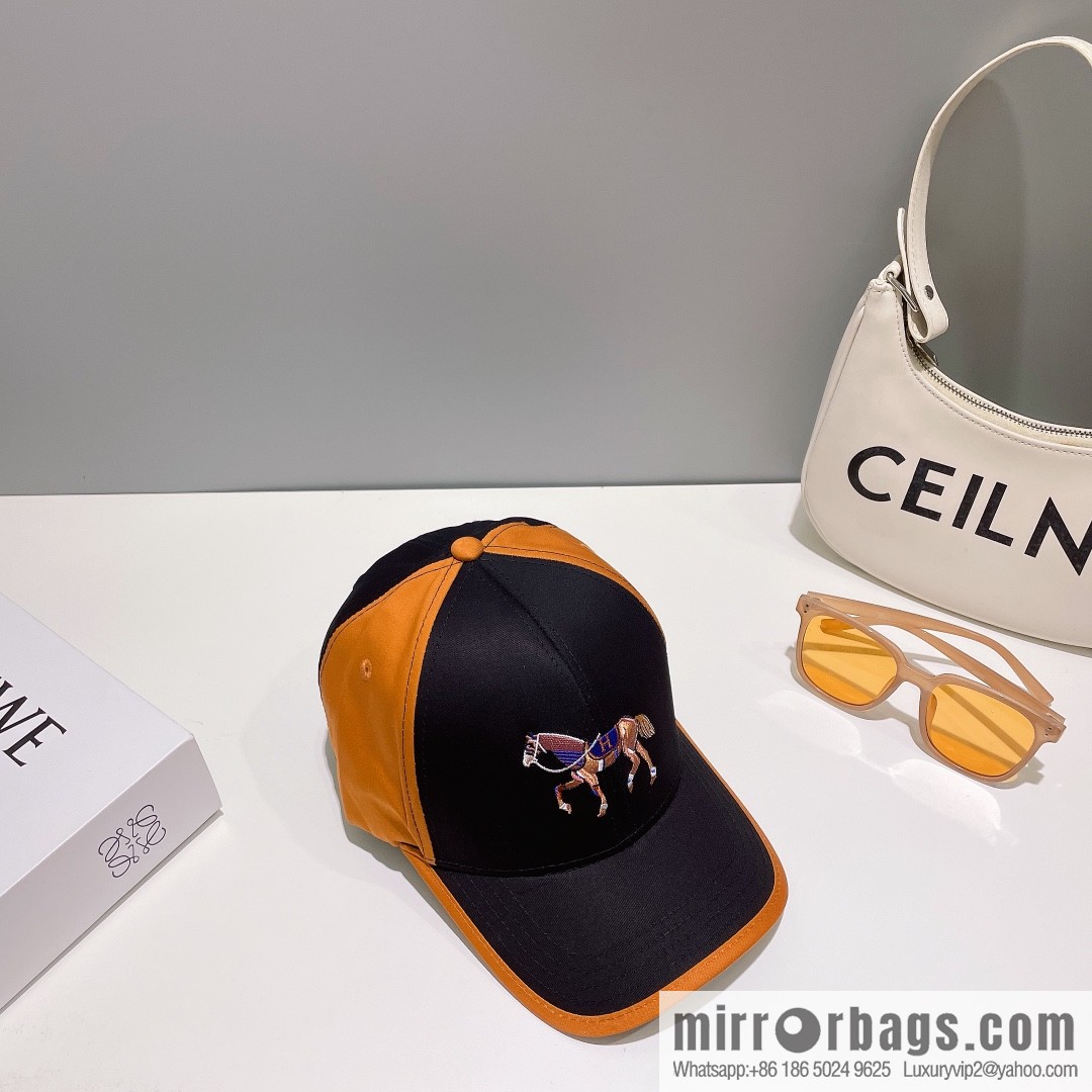 Hermes Hermes color matching H latest original baseball cap