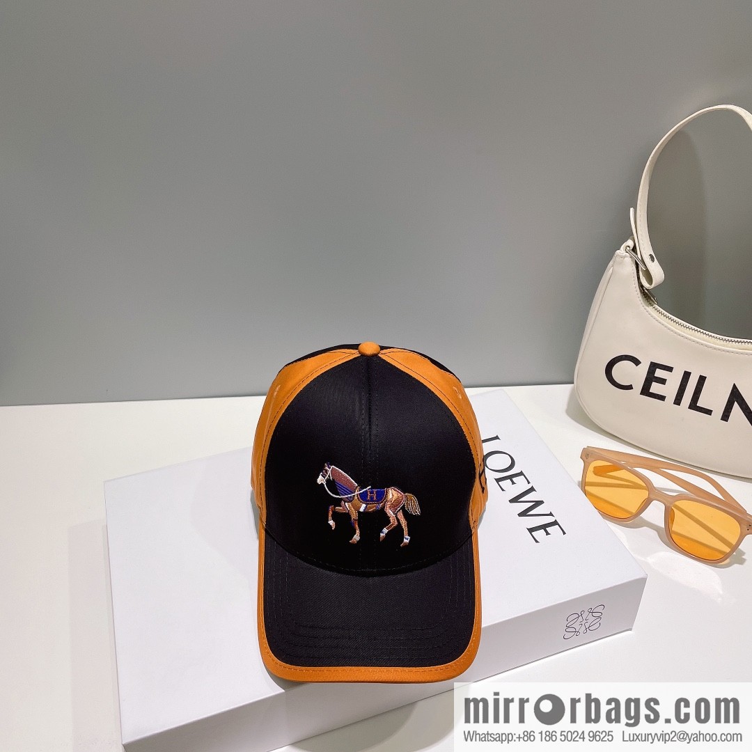 Hermes Hermes color matching H latest original baseball cap