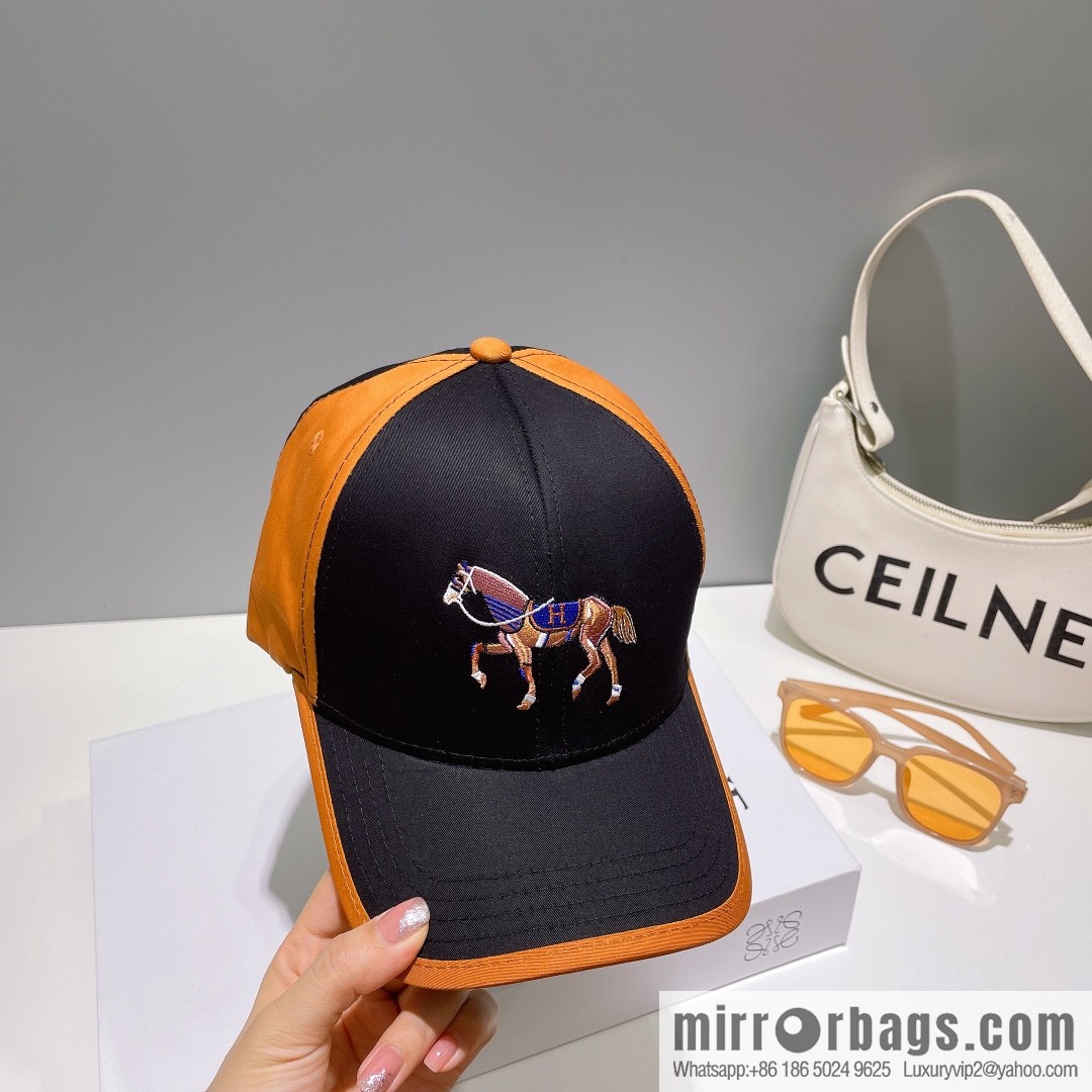 Hermes Hermes color matching H latest original baseball cap