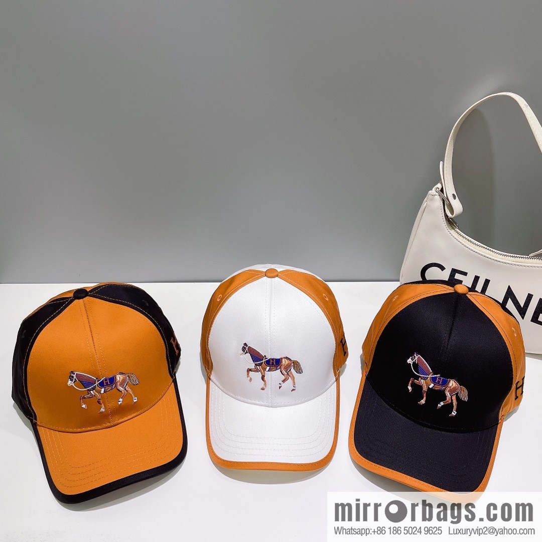 Hermes Hermes color matching H latest original baseball cap