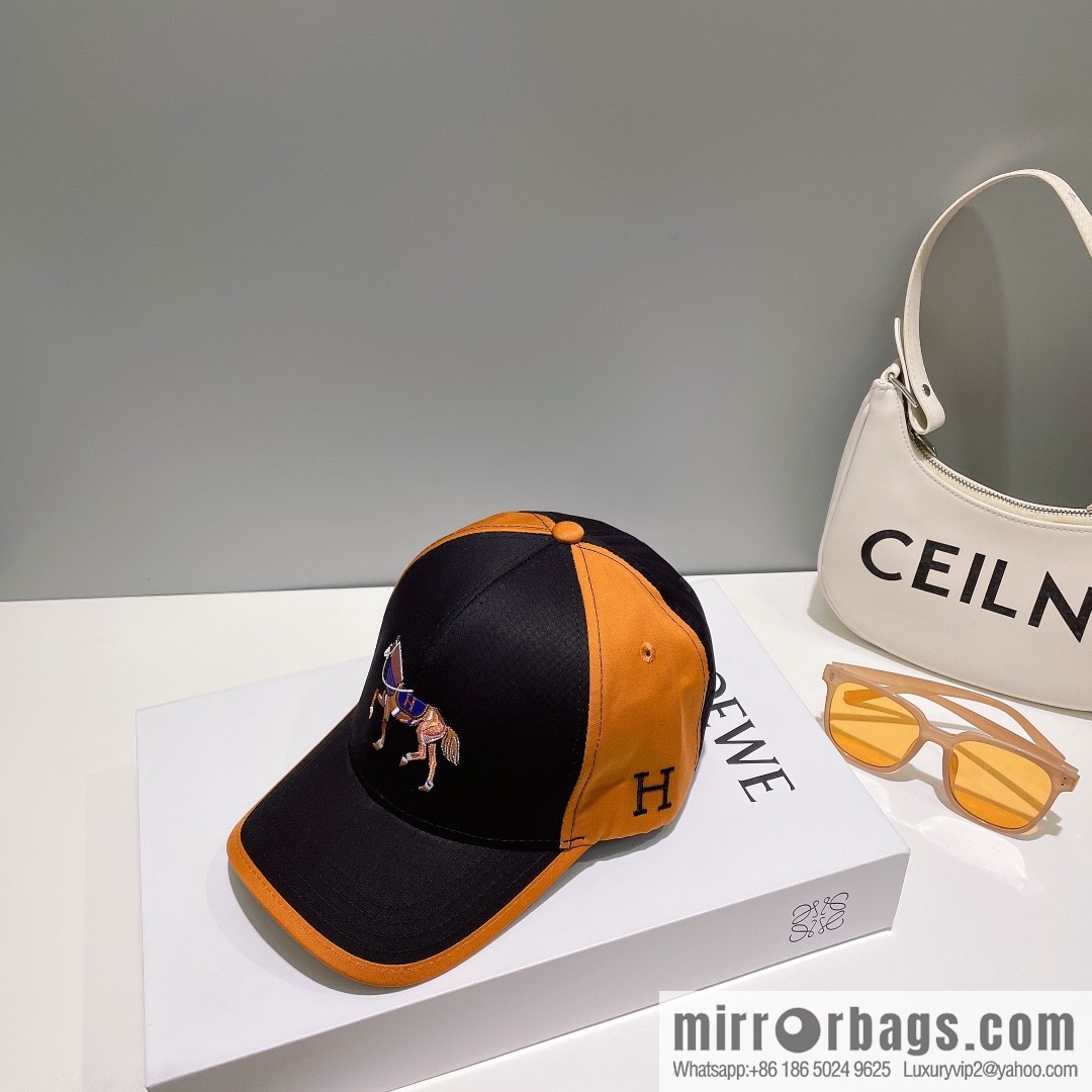 Hermes Hermes color matching H latest original baseball cap
