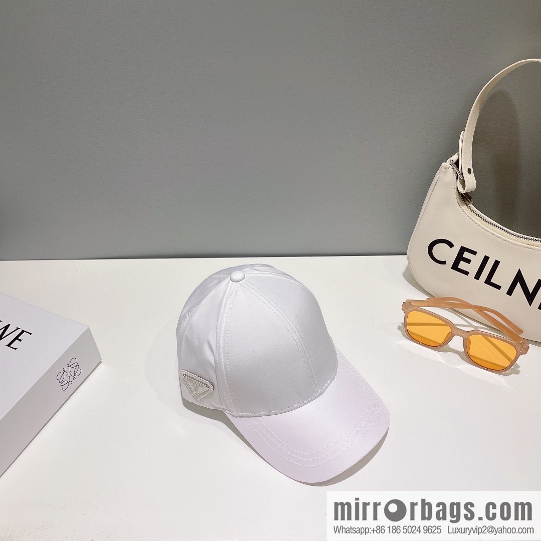 PRADA PRADA Side Triangle Label Baseball Cap