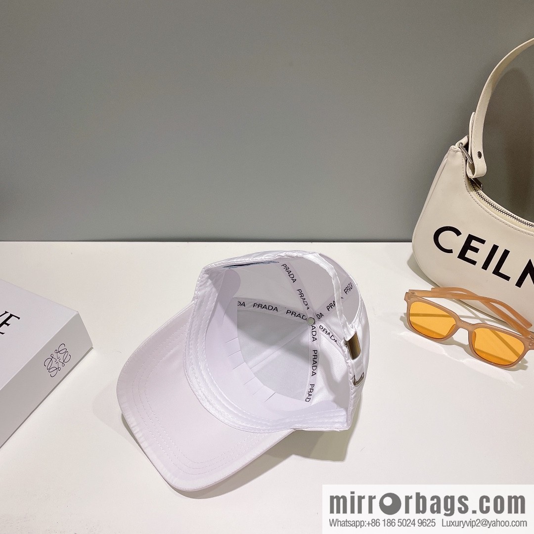 PRADA PRADA Side Triangle Label Baseball Cap