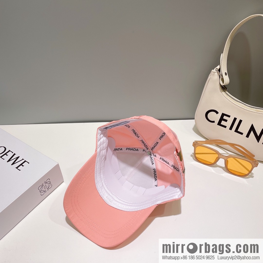 PRADA PRADA Side Triangle Label Baseball Cap